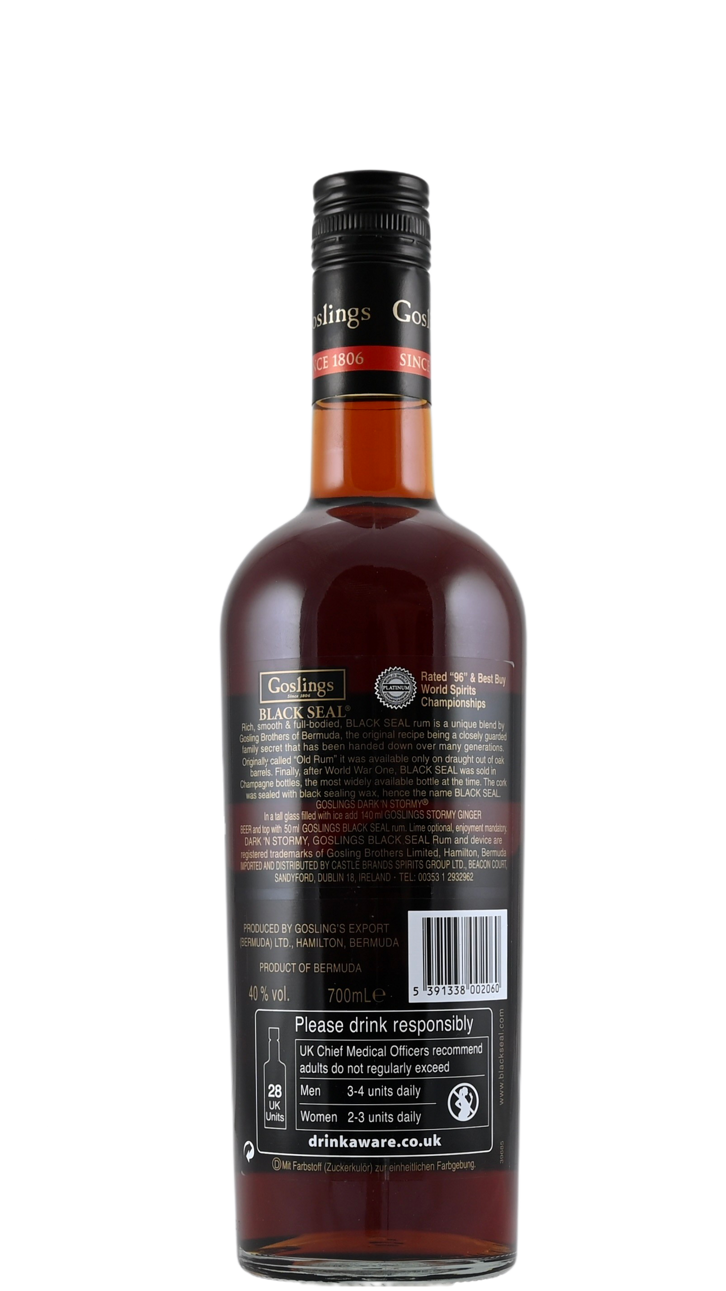 Goslings Black Seal Rum 80 Proof